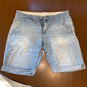 Distressed Denim Shorts